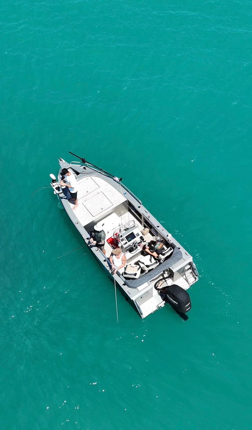 Aerial view looking straight down on an Ultra V