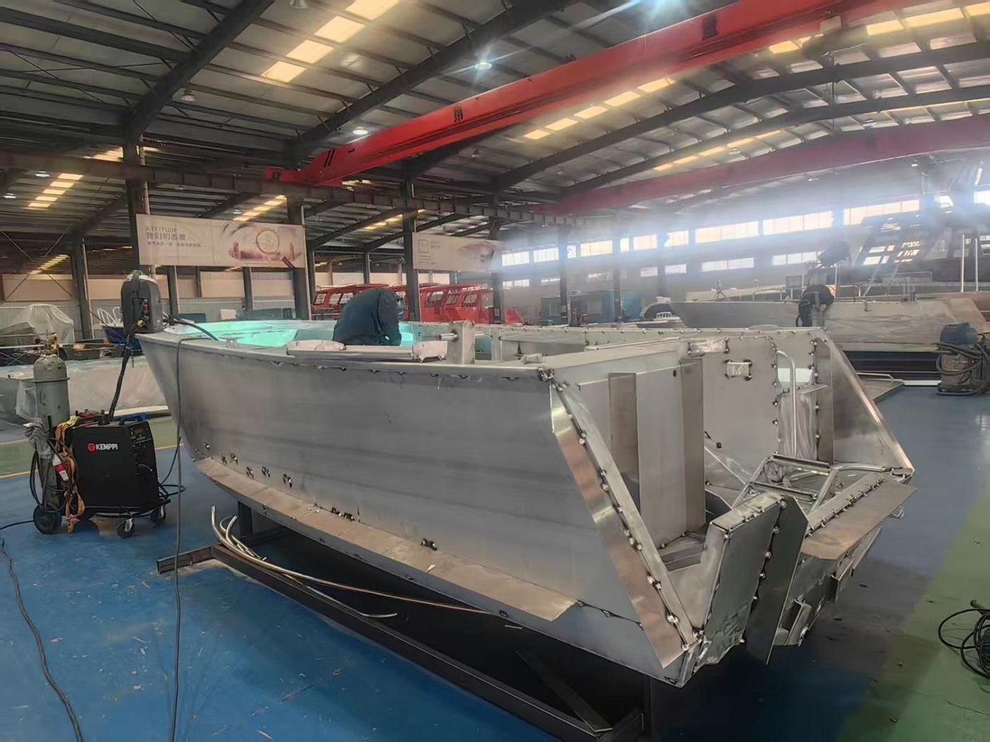 Hull with the deck structure taking shape