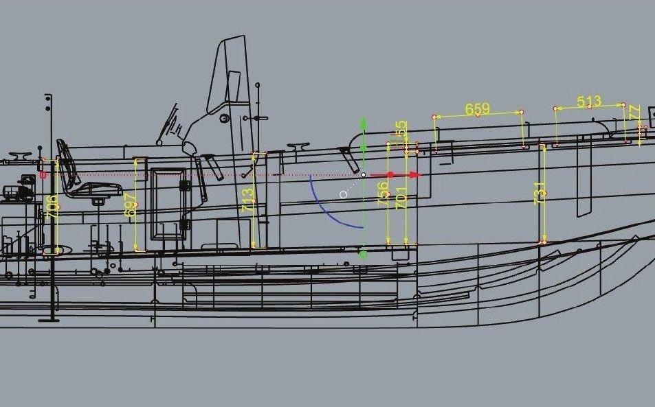 Ultra V 625 River Ocean side elevation drawing